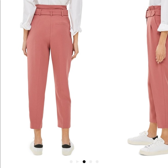 TOPSHOP ayla trousers pant 4 (0-2) pink - Picture 4 of 8